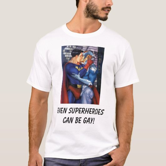 Superheld, sogar Superhelden kann homosexuell T-Shirt (Vorderseite)