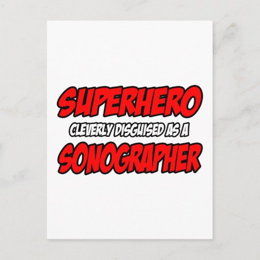 Superheld...Sonographin Postkarte (Vorderseite)