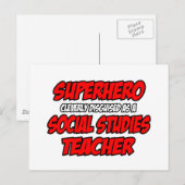 Superheld... Sozialwissenschaftler Postkarte (Vorne/Hinten)