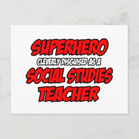 Superheld... Sozialwissenschaftler Postkarte (Vorderseite)