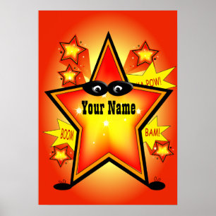 Superheld Star Kids Room Poster