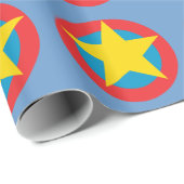 Superheld-Stern-Schild Geschenkpapier (Rolleneckpunkt)