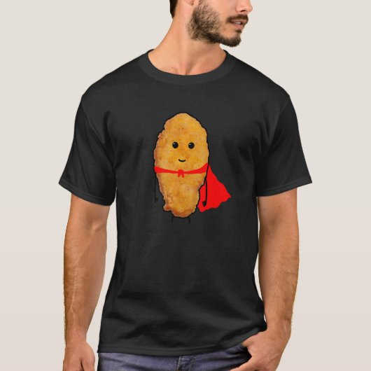 Superheld süße Chicken Nuggets T-Shirt (Vorderseite)