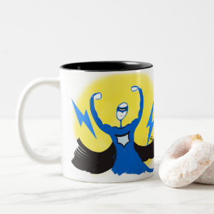 Superheld-Tasse Zweifarbige Tasse