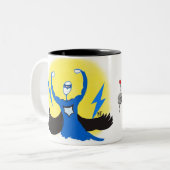 Superheld-Tasse Zweifarbige Tasse (Vorderseite Links)