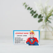 Superheld-Visitenkarte - Horizontal1 Visitenkarte (Stehend Vorderseite)