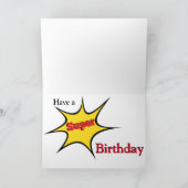 Superheld-Vorlage für benutzerdefinierte Fotos Karte (Innenseite)