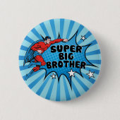Superheld wird zum großen Bruder Button (Vorderseite)