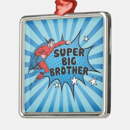 Superheld wird zum großen Bruder Silbernes Ornament (Links)