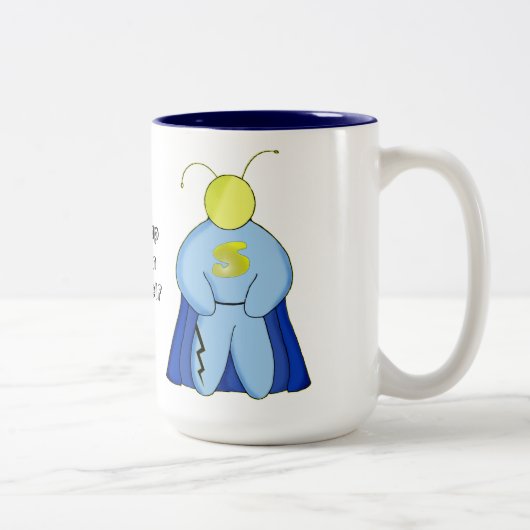 Superheld Zweifarbige Tasse (Rechts)