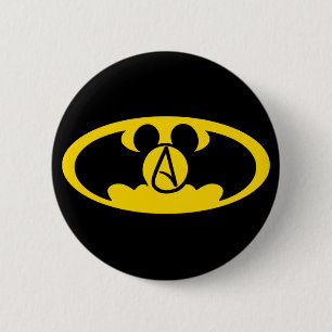 Superheldatheistenknopf Button
