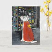 Superhelden Best Friend Painting von Alfred Fox Karte (Gelbe Blume)