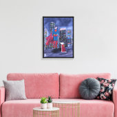 Superhelden Best Friend Painting von Alfred Fox Leinwanddruck (Insitu (Wohnzimmer))