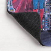 Superhelden Bester Freund Gemälde von Alfred Fox Mousepad (Ecke)