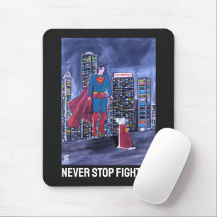 Superhelden Bester Freund Malerei von Alfred Fox Mousepad