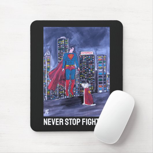 Superhelden Bester Freund Malerei von Alfred Fox Mousepad (Mit Mouse)