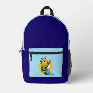 Superhelden-Bienen-Cartoon Bedruckter Rucksack
