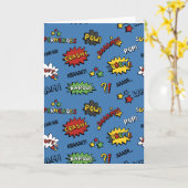 Superhelden Buntes Spaß Muster Karte (Gelbe Blume)