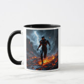 Superhelden durch die Lava. Tasse (Links)