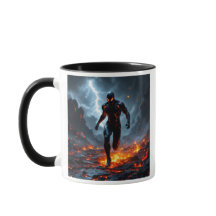 Superhelden durch die Lava.