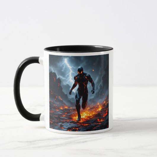 Superhelden durch die Lava. Tasse (Links)