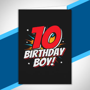 Superhelden Geburtstag - 10 Jahre alt - 10. Geburt Karte