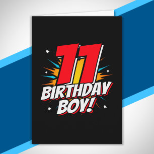 Superhelden-Geburtstag - 11 Jahre alt - 11. Geburt Karte