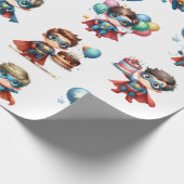 Superhelden-Geburtstag-Geschenkpapier Geschenkpapier (Ecke)