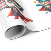 Superhelden-Geburtstag-Geschenkpapier Geschenkpapier (Rolleneckpunkt)