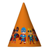 Superhelden-Geburtstag Partyhütchen (Rechts)