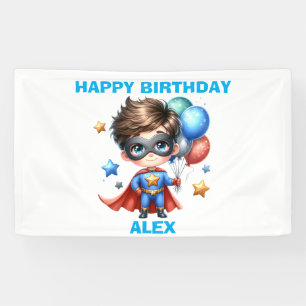 Superhelden-Geburtstagsbanner   Kinderparty-Dekora Banner