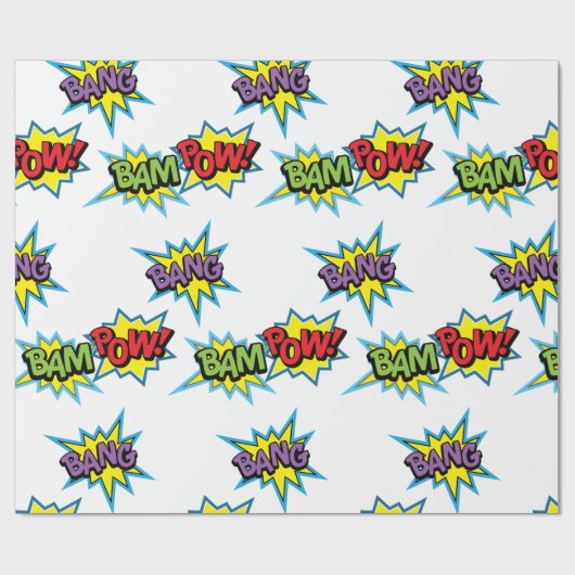 Superhelden Geschenkpapier (Flach)