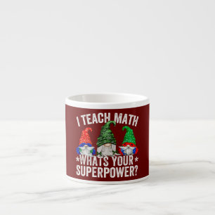 Superhelden-Gnom Für Frauen Ich Unterrichte Mathe Espressotasse