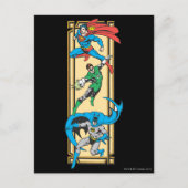 Superhelden in Aktion Postkarte (Vorderseite)