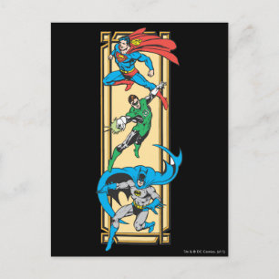 Superhelden in Aktion Postkarte