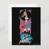 Superhelden in Aktion Postkarte (Vorne/Hinten)