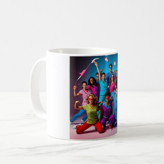 Superhelden in der Tasse Scrubs - Feiern Gesundhei (Vorderseite Links)