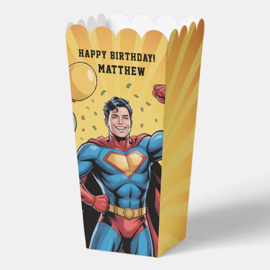 Superhelden-Jungen-Geburtstagsfeier Geschenkschachtel (Vorderseite)
