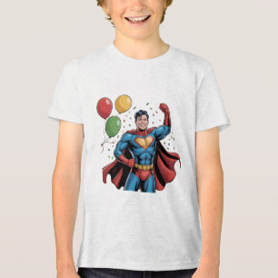 Superhelden-Jungen-Geburtstagsfeier Tri-Blend Shirt