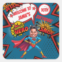 Superhelden Karikatur Action-Packed Boys Geburtsta