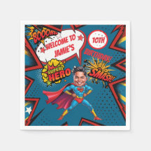 Superhelden Karikatur Action-Packed Boys Geburtsta