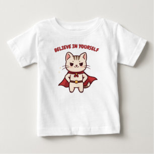 Superhelden-Katze Glaube an dich selbst Baby T-shirt