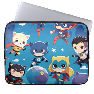 Superhelden-Kinder fliegen hoch Laptopschutzhülle