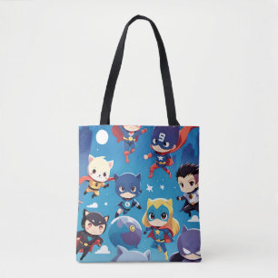 Superhelden-Kinder fliegen hoch Tasche