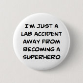 Superhelden-Labrador Button (Vorderseite)
