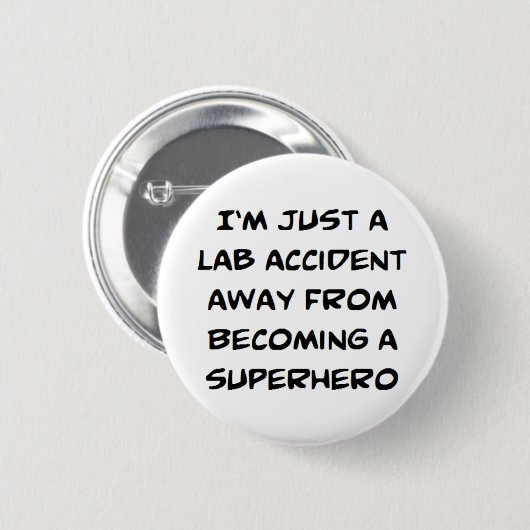 Superhelden-Labrador Button (Vorne & Hinten)