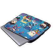 Superhelden Laptopschutzhülle (Vorne Knopf)