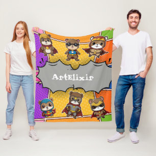 Superhelden Niedlich Kawaii Gopher Prints Fleecedecke