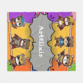 Superhelden Niedlich Kawaii Gopher Prints Fleecedecke (Vorderseite (Horizontal))