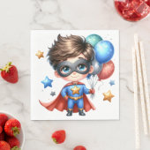 Superhelden-Papier-Tischdecken | Kindergeburtstags Serviette (Beispiel)